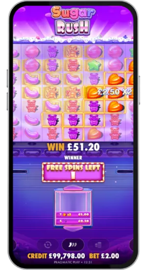 Free Spins Win Screen